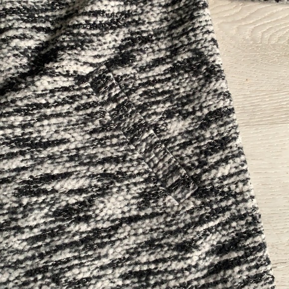 DeX knit sweater jacket black white zipper cardigan casual career size Small - Picture 3 of 8